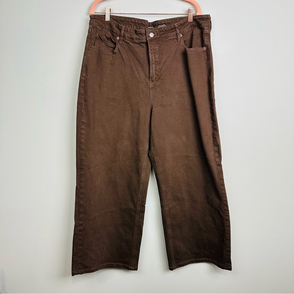 Old Navy Brown Extra High Rise Sky High Flare & Wide Leg Women's Jeans Size 18